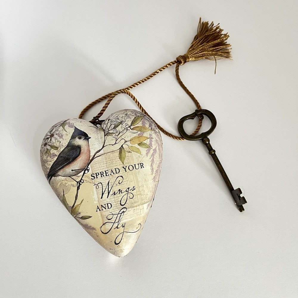 Art Hearts 2019 Blue Jay Spread Your Wings And Fly With Tassel Key Stand cottage